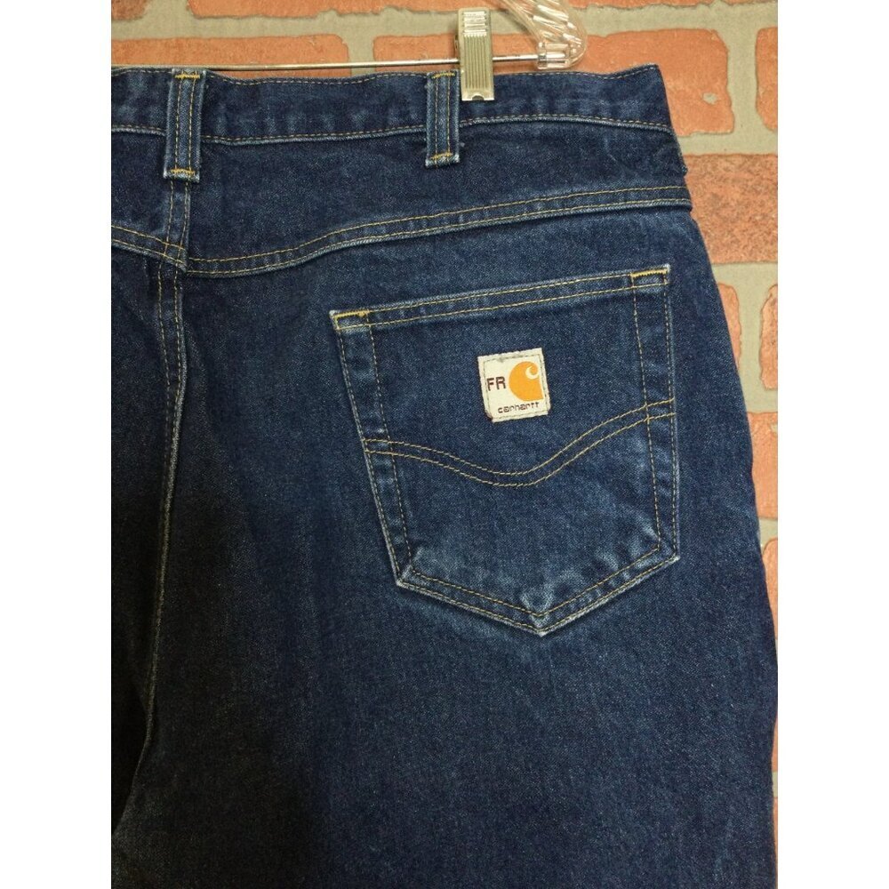 Carhartt Mens Flame Resistant Jeans 40x32 Arc 2 NPA 2112 Denim Blue